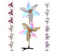 Operitacx 24 Pièces Pinces à Cheveux de Moulin à Vent Paillettes, Accessoires pour Filles en Plastique et Métal, Design Délicat pour Mariage ou Fête