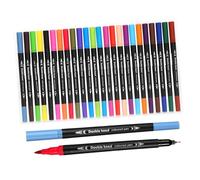 Operitacx 24 Pièces Stylos Aquarelle Double Pointe Marqueurs à Base Eau pour Dessin et Coloriage Gamme Étendue de Couleurs Résistantes Décoloration et Portables pour Prise de Notes Peinture