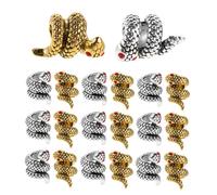 Operitacx 24pièces Perles Serpent Breloques Métal Pour Bracelet Pendentif Charme Animalier Accessoires Créations Bijoux Colliers Et Chaînes