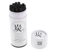 Operitacx 25 Pièces Bâtonnets de Fusain Noir pour Dessin, 7-9 MM | Charbon de Saule Doux, Minimal Breakage et Estompage Facile, pour Cours D'art, Étudiants et Pros