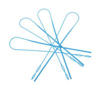 Operitacx 25 Pièces Filon enfileur élastique outil de retournement de boucle Outil de filetage du cordon flexible Plastique Ciel bleu