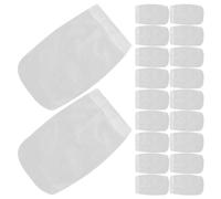 Operitacx 25 Pièces Paquet Filtrants en Nylon à Maille Fine pour Panier D'écumoire, Fermeture Élastique, Protège de Piscine et Piège Cheveux, pour Nettoyage de Piscine