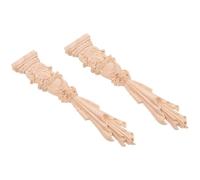 Operitacx 2pcs Appliques Décoratives en Bois Sculpté pour Armoires, Décor Classique en Bois Naturel, Résistant à l'usure, Effet Décoratif Élégant pour Décoration de Meubles