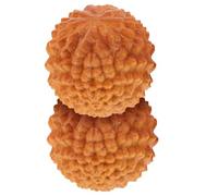 Operitacx 2pcs Boules de Massage en Bois Durian pour Mains, Balles D'exercice, Massage Roulant, Texture Lisse, Artisanat Soigné, pour Relaxation et Détente à Domicile