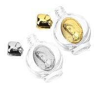 Operitacx 2pcs Bouteilles d'eau Bénite en Verre Délicates pour Maison et Voyage, Faciles à Remplir, pour Petites Quantités d'eau Sacrée ou Autres Liquides