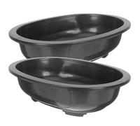 Operitacx 2Pcs Pots D'entraînement De Bonsaï Ovales avec Trous De Drainage Casserole en Plastique Grand Pot À Fleurs Plantes Qui Poussent des Pots pour La Maison Le Jardin Et L'hôtel