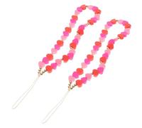 Operitacx 2pièces Breloques Pour Téléphone Pâte Polymère Cordons Décoratifs Breloques Uniques Lanières Perlées Chaînes Anti-perte Pour Téléphone