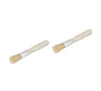 Operitacx 2pièces Brosse à Pochoir Ronde avec Poils CRIN De Cheval Petit Pinceau pour Peinture Acrylique Et Huile pour Bricolage