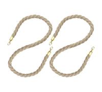 Operitacx 2pièces Corde de Barrière Tressée avec Crochets pour Contrôle de Foule Séparation de File Attente Corde de Poteau de Sécurité Polyvalente pour Banques Hôtels et Événements