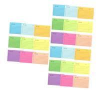 Operitacx 3 Ensembles Bloc Notes Autocollants Fluorescents Multicolores Ensemble Pour Bureau École Et Maison Pratiques Et Réutilisables Adhésifs Forts Et Écrits Lisibles Des 9 Pièces * 3