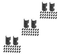 Operitacx 3 Ensembles Clip De Verrouillage D'étagère Pince De Fixation Accessoires De Grille Clips Serrures Clip De Fixation pour Étagère Métallique Agrafe Haut Plastique Black Pièces * 3