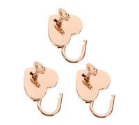 Operitacx 3 Ensembles Mini Cadenas Cœur avec Clé Lot de Petit Verrou pour Boîte à Bijoux Carnet Valise Durable et Compact Design Élégant pour Couples et Usage Personnel