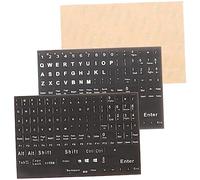 Operitacx 3 Feuilles Autocollants Clavier Anglais Universels Lot de Étiquettes pour Clavier Ordinateur Remplacement Facile Design Durable et Compatible avec Pc de Bureau et Ordinateurs