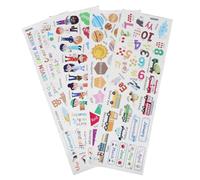 Operitacx 3 Feuilles Autocollants Muraux Facile à Détacher en Pvc Lettres et Chiffres Surface Mate pour Garçon et Filles pour Bureau Près des Tableaux Noirs