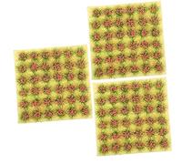 Operitacx 3 Feuilles Grain d'herbe Décor De Table Arbustes Artificiels Décorations De Pelouse Touffe De Fleurs Miniature Grappe De Fleurs Miniature Décoration Miniature Bricolage Gazon