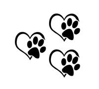 Operitacx 3 Pièces Autocollant de Voiture Patte Chien Réfléchissant