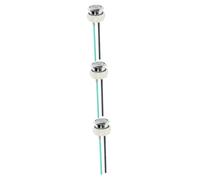 Operitacx 3 pièces Bouton Poussoir pour Réservoir Wc Compatible Durable et Facile à Installer Diamètre Finition Argentée Antirouille Accessoire de Remplacement Économique et