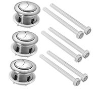 Operitacx 3 Pièces Boutons de Remplacement pour Kit de Double Poussoir Boutons de Réservoir Installation Facile Durable pour Rénovation de Salle de Bain