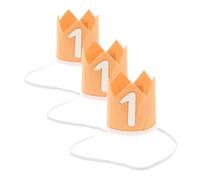 Operitacx 3 Pièces Couronne Anniversaire Garçon Fille Sequins Chapeau Confortable Tissu Non Tissé pour Fille et Garçon Accessoires Photo pour Fête Premier Anniversaire