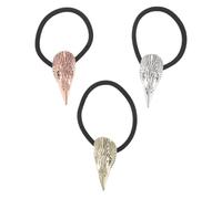 Operitacx 3 Pièces Élastique Cheveux Viking avec Motif Crâne Corbeau 3d en Alliage, Confortable et Sécurisé, Style Rétro Nordique Quotidien
