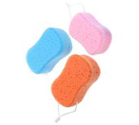 Operitacx 3 Pièces Éponge de Bain Exfoliante Végétale, Épaisse et Douce, Adaptée pour Soin Corporel et Amélioration de L’Élasticité Peau Couleur Aléatoire