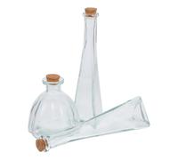 Operitacx 3 Pièces Flacons en Verre Décorations Élégantes et Romantiques avec Bouchons en Liège pour Mariage Symbole D'union et Souvenir pour Voyage de Noces