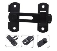 Operitacx 3 pièces Lot de Loquets de Porte Acier Inoxydable Noir Mat Verrou de Sécurité Renforcé pour Intérieur Serrure Barrel Lock Résistante Rouille pour Chambre Salle de Bain et Cuisine