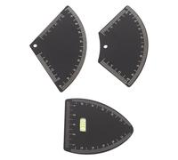 Operitacx 3 Pièces Outil de Mesure des Sourcils Portable en Métal Noir, Règle de Précision Ergonomique pour Cartographie Précise des Sourcils, pour Maquillage et Voyage