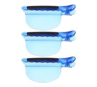 Operitacx 3 Pièces Pinces de Salon en Plastique Bleu pour Séparation des Extensions de Cheveux, Isolantes Thermiques et Confortables, Outils Professionnels pour Coiffeurs en Salon