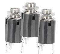Operitacx 3 pièces Prise Jack Audio avec Rondelle de Connecteurs Femelles pour Panneau pour Guitares et Équipements Audio