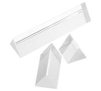 Operitacx 3 Pièces Prisme Optique Triangulaire en Verre Cristallin | Structure en Barre Triangulaire, Réduit la Dispersion Lumineuse, Facile à Manipuler, pour Expériences et Recherche
