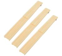 Operitacx 3 Pièces Structure de Ventilateur Pliant et Économiser de l'espace Japonerie Vintage Beige en Bambou et Métal Épingle Métallique pour DIY Lors des Festivals