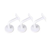 Operitacx 3 Pièces Support D'accoudoir Balustrade Rampes Pour Escaliers Support De Main Courante D'extérieur Couvoirs Blancs De Main-d'œuvre Monter Mur Support De Rampe