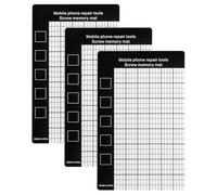 Operitacx 3 Pièces Tapis Magnétique Multifonctionnel pour d’Outils | Plaque à Vis Noire, Légère et Flexible, Organisation Renforcée pour Petites Vis et Outils, Ordinateur