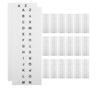 Operitacx 30 feuilles d'onglets blancs à lettres pour cahiers, index et étiquettes adhésives alphabet, autocollants alphabet pour livres, dictionnaires, notes, classeurs