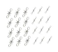 Operitacx 30 pièces Barbed Wire Pendant DIY Jewelry Supplies Zinc Alloy Gothic Punk Waist And Bracelet Chain Accessories Set