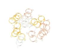 Operitacx 30 pièces Boucles Oreilles Clip sans Perçage avec Ressort Accessoires Bijoux DIY Or et Clips Confortables pour Femmes et Filles