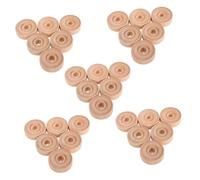 Operitacx 30 Pièces Small Wooden Wheels with Holes for DIY Toy Cars Crafts Natural Hardwood Unfinished Smooth Surface for Model Building and Art Projects