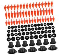 Operitacx 320 pièces Kit Accessoires DIY Bonhomme de Nez Boutons Mini Chapeaux Noirs pour Décoration de Noël et