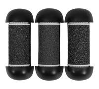 Operitacx 3pcs Têtes de Rouleau de Remplacement pour Lime à Pieds Électrique, Noir, Abs et Grain, Soin Complet et Adoucissement des Pieds, pour Usage Domestique et Voyage