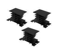 Operitacx 3pièces Ailettes De Refroidissement pour Dissipateur Thermique SSR Remplacement pour Pont Redresseur Bloc De Refroidissement Aluminium