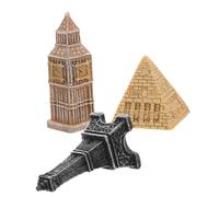 Operitacx 3pièces Miniature Tour Eiffel Pyramide Et Statue Égyptienne pour Décoration De Bureau Ornements De Monuments pour