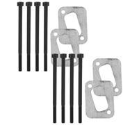 Operitacx 4 Ensembles Kit de Boulons Acier pour Silencieux de Tronçonneuse Fixation Résistante Haute Température Ensemble Complet pour Réparation et Maintenance des Outils de Jardin