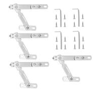 Operitacx 4 ensembles Lot de Bloqueurs de Fenêtre à Battant Acier Inoxydable Limiteur Coulissant Sécurisé avec Verrouillage Garçon Fille Protection Anti-chute pour Ventilation Sûre