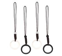 Operitacx 4 pièces Agate Phone Charm Mobile Pendant Set With Safety Ring Clasp Durable Woven Design For Smartphones