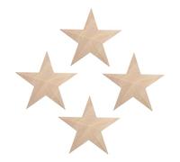 Operitacx 4 Pièces Appliques Sculpté Étoile Européenne Décorations Massif Non Peintes pour Meubles Portes Armoire Lits et Armoires Ornement Décoratif DIY Stable et Personnalisable