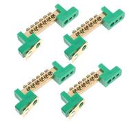 Operitacx 4 Pièces Barre de Bus Cuivre Positions Bornier de Mise Terre Haute Conductivité pour Boîte de Distribution Bloc de Connexion Filaire pour Câblage Électrique Domestique et