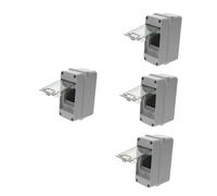 Operitacx 4 pièces Boîte de Distribution Voies Étanche avec Fenêtre Transparente Boîtier de Protection Électrique Compact PC à Haute Température pour Usage Intérieur et Extérieur