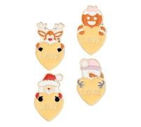Operitacx 4 Pièces Broche d'amour de Noël broche du père noël épinglette