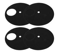 Operitacx 4 Pièces Brosse Adhésive pour Animaux, Recharge pour Chat et Chien, Papier Abrasif Autocollant Noir, Remplacement Facile, 27,50x27,50x0,10cm, Usage Domestique et Voyage
